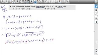 IB Complex Numbers find cartesian equation [upl. by Lim]