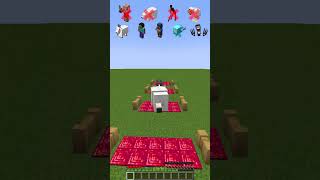 Touch Red vs Mobs Jump Challenge shorts meme minecraft [upl. by Hillman]