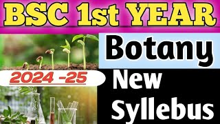 bsc 1st year botany syllabus 2024 bsc botany video [upl. by Geri191]