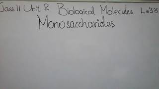 Monosaccharides  Glucose Fructose Galactose amp Ribose  Carbohydrates Grade 11 Biology lecture 33 [upl. by Olenolin928]