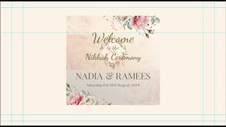 NADIA amp RAMEES Nikkah Ceremony [upl. by Josselyn]