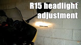 R15 headlight adjustment IAMABIKER Workshop Videos BX003 [upl. by Nnaesor]