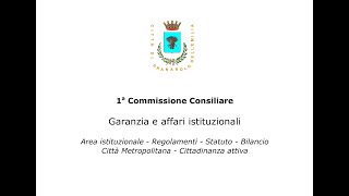 I Commissione Consiliare del 29102024 [upl. by Ahearn]