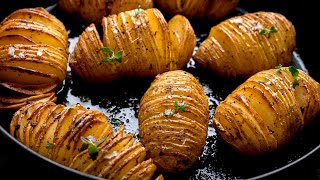 Perfectly Crispy Hasselback Potatoes How to Make the a next level Potato Side Dish [upl. by Anileba387]