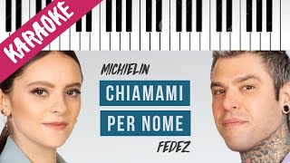 Francesca Michielin amp Fedez  CHIAMAMI PER NOME  SANREMO 2021  Piano Karaoke con Testo [upl. by Atelahs]