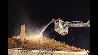 Pożar pustostanu w Żabińcu koło Bogacicy [upl. by Ilaw]