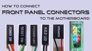 How to connect Front Panel Connectors to the Motherboard [upl. by Spears695]