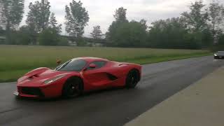 Ferrari LaFerrari in the rain at the Autobau Circuit in Romanshorn  loud 63 V12 exhaust sounds [upl. by Swarts]