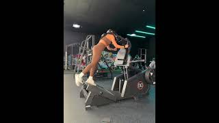 Single leg reverse lunges on a hack squat machine arisfitness [upl. by Lynne]