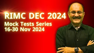 RIMC Mock Test Series for RIMC 01 December 2024 Entrance Exam Preparation [upl. by Donnie]