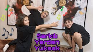 EVDE ŞARKILI YERDEN YÜKSEK OYUNU OYNADIK  YEMEK ÖDÜLLÜ [upl. by Kal908]