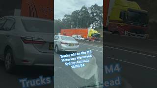 Trucks Mix on M4 Motorway At Westmead Sydney Australia 181024 shorts trucks sydney australia [upl. by Anitsyrk]