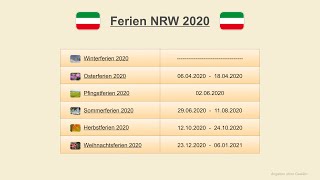 Ferien NRW 2020 [upl. by Ara927]