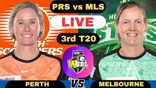 WBBL Live Perth Scorchers Women vs Melbourne Stars Women T20  PRSW vs MLSW Live WBBL 3rd Match 2024 [upl. by Adhern]