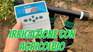 Montaggio Impianto di irrigazione  collettore centralina ed elettrovalvole con agricolbio [upl. by Silrac]