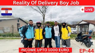 REAL INCOME OF DELIVERY BOY JOB  DELIVERY BOY JOB IN CROATIA 2023 [upl. by Mailand]