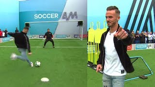 James Maddison vs Samson Kayo  Penalties volleys freekick amp crossbar challenge  Soccer AM Pro AM [upl. by Mosley640]