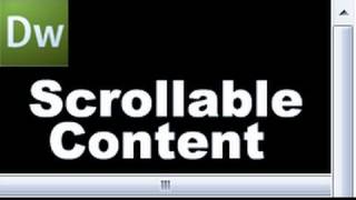 Dreamweaver Tutorial Create Scrollable Content HD [upl. by Malcolm180]