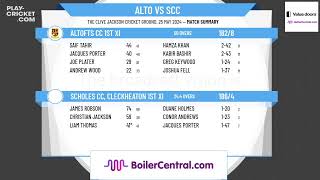 Altofts CC 1st XI v Scholes CC Cleckheaton 1st XI [upl. by Aztiray510]