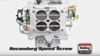 How To Adjust The Secondary Speed Screw On Holley Carbs [upl. by Yellas]