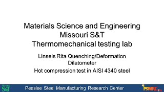 Hot compression test in Quenching dilatometer [upl. by Zoa]