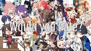 Asking genshin ships quotWould you datequot Part 2 💐💌 [upl. by Dyrrej37]