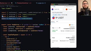 Implementing ERC20 USDT Payments in React wagmi and viem [upl. by Varuag]