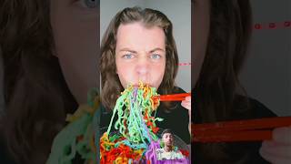 Spicy Rainbow Ramen ASMR🥵 shorts spicy asmr food challenge mukbang LukeDidThat [upl. by Donegan]