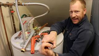 Water Heater Repair Replacing a Corroded Supply Line [upl. by Gibe]