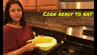 Boil Corn in 3 Minutes using microwave [upl. by Anelhtak]