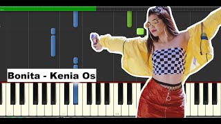 Kenia Os  Bonita PIANO TUTORIAL MIDI [upl. by Sadnalor]