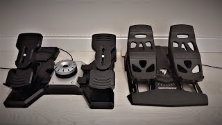 Logitech Saitek VS Thrustmaster Rudder Pedals Review [upl. by Necila942]