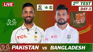 PAK vs BAN 2nd TEST MATCH DAY 3 LIVE SCORES  RAWALPINDI  PAKISTAN vs Bangladesh LIVE  SESSION 2 [upl. by Atis]