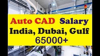 auto cad job salary in india and gulf  online job salary amp Education [upl. by Lalo]