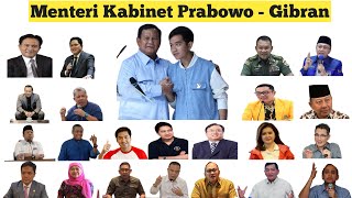 Prediksi Susunan Menteri Prabowo  Gibran Disertai Dengan Analisis Mendalam [upl. by Gemina]