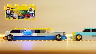 LEGO  Building Limousine car by only using Classic10696 [upl. by Lleryt996]