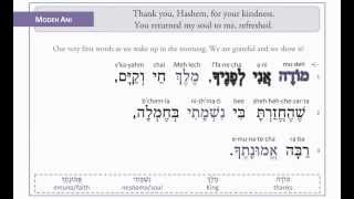 Siddur Sheli Morning Modeh Ani Blessings  Animated [upl. by Werdnael327]