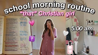 5AM quotTHATquot CHRISTIAN GIRL SCHOOL MORNING ROUTINE ✨💗🦋🤍✝️🌸 [upl. by Eimar]