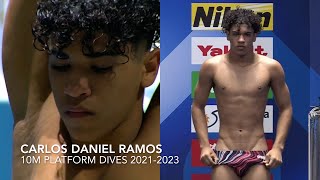 10 Meters Platform Dives of CARLOS DANIEL RAMOS of CUBA 🇨🇺 20212023  Cuban Promissong Diver [upl. by Bronk]