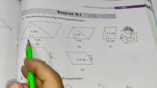 Ex91 Chapter 9 Perimeter and Area  Class 7th Maths New Edition Book [upl. by Mayrim]