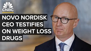 Novo Nordisk CEO Lars Jorgensen testifies before Senate on weight loss drugs pricing — 92424 [upl. by Noemys]