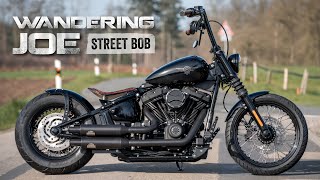 Thunderbike Wandering Joe  customized HarleyDavidson Softail Streetbob [upl. by Aynas]