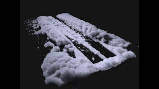 Snow Simulation 1  RealFlow 10  Cinema 4D  Krakatoa [upl. by Ahsienal]