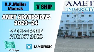 B Sc Nautical Science in AMET University  MAERSK and V SHIP Sponsorship  MarineR SK [upl. by Alegna]