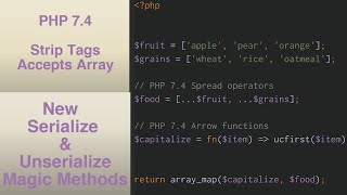 php 74  Lesson 8 PHP Strip Tags Accepts Array [upl. by Eelyab]