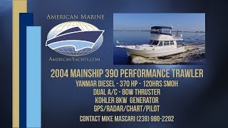 SOLD  2004 39 Mainship 390 Performance Trawler HD by American Marine Yachts [upl. by Ardine]