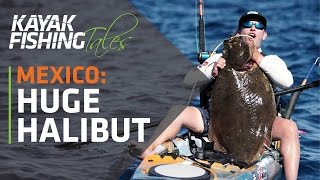 Kayak Fishing Cedros Island and Landing a Huge Halibut [upl. by Dhu]