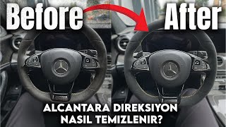 Alcantara Direksiyon Nasıl Temizlenir  Yeni Gibi Oldu [upl. by Duntson614]