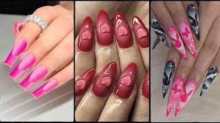 30 Best Airbrush Nail Designs  Acrylic Airbrush Nail Art 2023 [upl. by Helbonnah433]