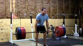 325 lb Halting Clean Deadlift [upl. by Archangel]